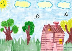 рисунок Ксении "Мой дом"